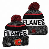 Calgary Flames Team Logo Knit Hat YD (2),baseball caps,new era cap wholesale,wholesale hats